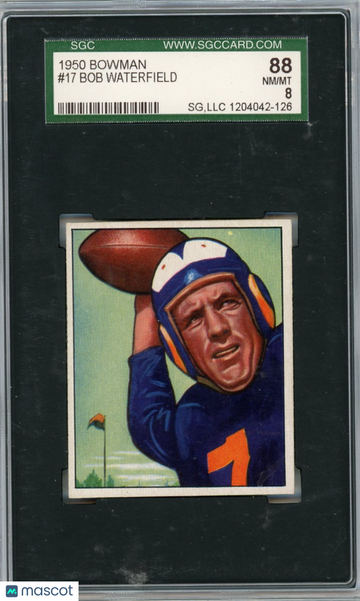 1950 Bowman Bob Waterfield #17 SGC 8