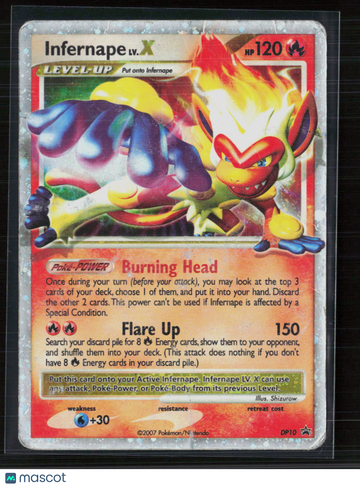 2007 Diamond & Pearl Infernape LV.X Holo Black Star Promo #DP10