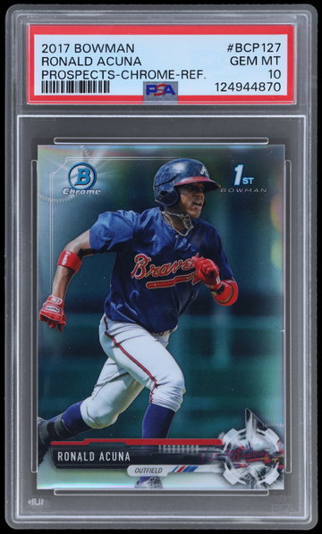 2017 Bowman Chrome Ronald Acuna Jr. Prospect Refractor PSA 10