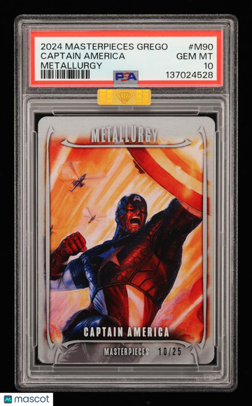 2024 Masterpiece Grego Metallurgy Captain America 10.5 MBA 10 #M90