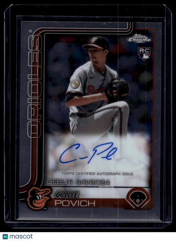 2025 Topps Chrome Update Cade Povich #CRDA-CP Rookie Debut Autographs AU