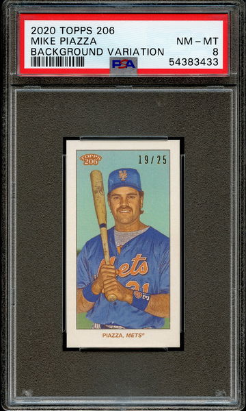 Mike Piazza 2020 Topps T206 Background Variation #/25 PSA 8