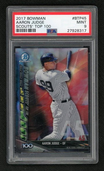 2017 Bowman Chrome Scouts Top 100 Aaron Judge #BTP-45 PSA 9