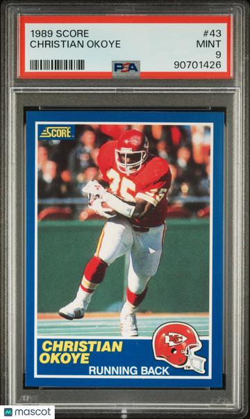 1989 Score Christian Okoye #43 PSA 9