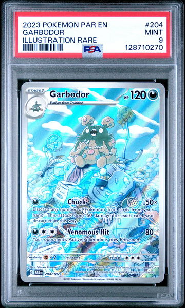 2023 Pokemon Scarlet and Violet Paradox Rift Illustration Rare Garbodor #204 PSA 9