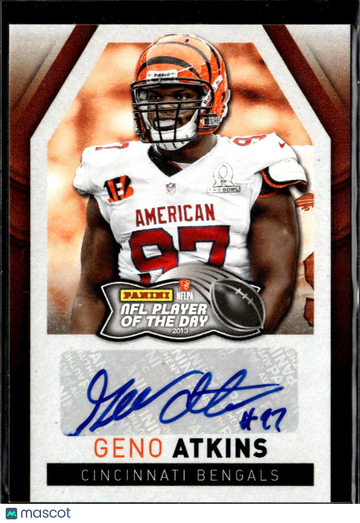 Geno Atkins 2013 Panini NFL Player of the Day Auto Cincinnati Bengals