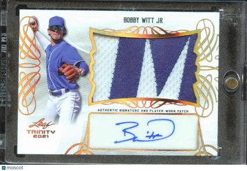 2021 Leaf Trinity Bobby Witt Jr. #PA-BWJ Player-Worn Patch Authentic Signature