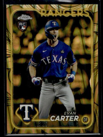 2021 Topps Chrome Gold Evan Carter #71 RC /25