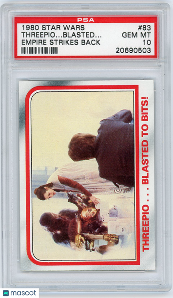 1980 Star Wars Empire Strikes Back Threepio.. . Blasted.. . #83 PSA 10