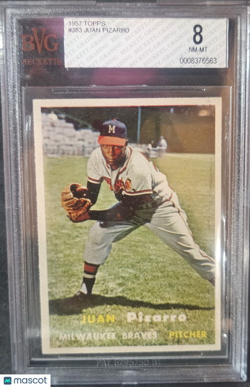 1957 Topps Juan Pizarro #383 Rookie BVG 8