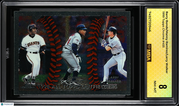 1999 Topps Chrome Barry Bonds/Manny Ramirez/Larry Walker #455 MBA 8