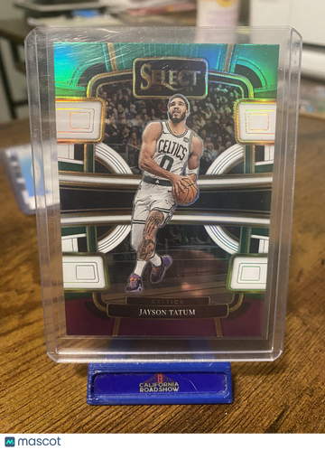 2023-24 Panini Select Jayson Tatum #45 Tri-Color Prizms