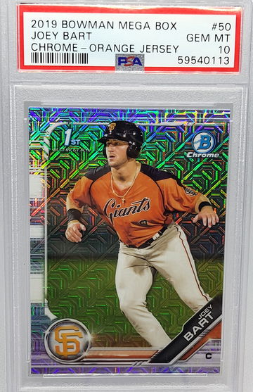 2019 Bowman Mega Box #50 Joey Bart PSA 10 Gem Mint