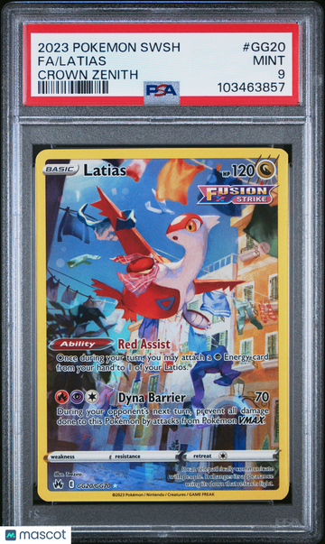2023 Pokemon Sword And Shield Crown Zenith Latias Fa Crown Zenith PSA 9 #GG20