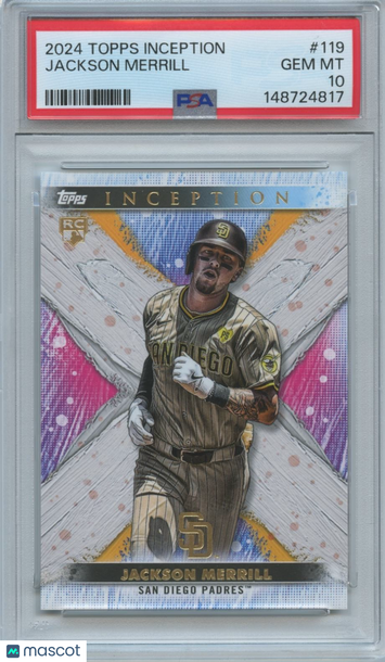 2024 Topps Inception Jackson Merrill #119 [Base] Rookie Base Set PSA 10