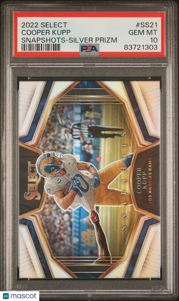2022 Panini Select Snapshots Cooper Kupp #SS21 Silver Prizm PSA 10