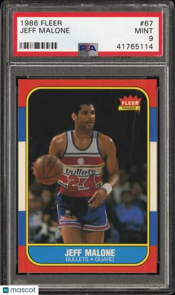 1986 Fleer Jeff Malone #67 PSA 9