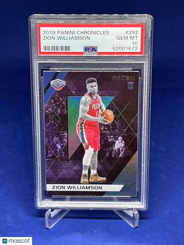 2019 Panini Chronicles Zion Williamson #292 PSA 10
