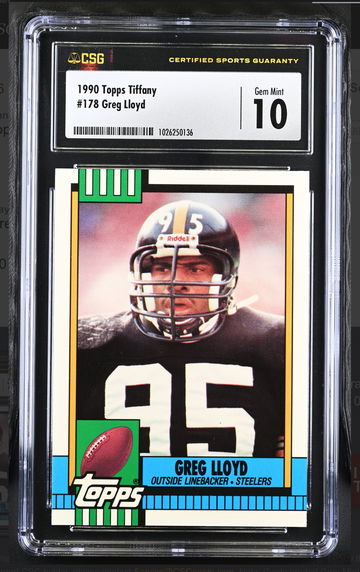 1990 Topps Tiffany GREG LLOYD CSG 10 POP 1