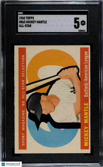 1960 Topps Mickey Mantle #563 All Star SGC 5