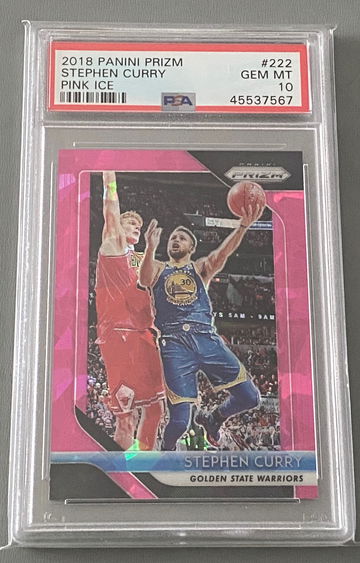 2018 Prizm Stephen Curry Pink Ice PSA 10