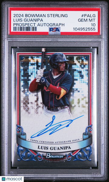 2024 Bowman Sterling Prospect Autographs Luis Guanipa #PALG PSA 10