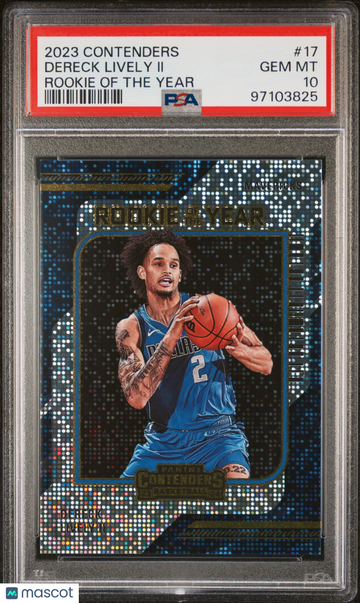 2023 Panini Contenders Rookie Of The Year Contenders Dereck Lively II #17 PSA 10