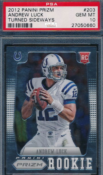 2012 Panini Prizm 203 Andrew Luck RC PSA 10 GEM MT 0660