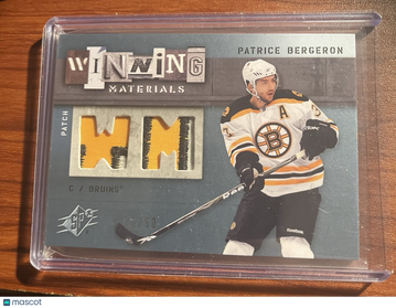 2009-10 SPx Patrice Bergeron #WM-PB NA Patch Base Set