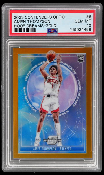 2023 Panini Contenders Optic Amen Thompson Hoop Dreams Gold PSA 10
