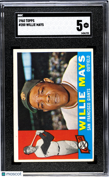 1960 Topps Willie Mays #200 SGC 5