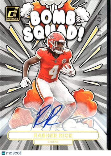 Rashee Rice 2023 Panini Donruss Bomb Squad Auto /199 Kansas City Chiefs