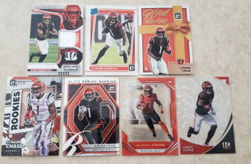 Jamarr Chase RC LOT 2021 Playbook Jersey Optic #207 Chronicles 