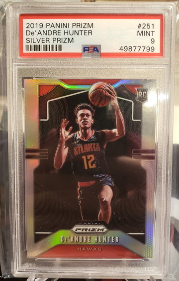 Deandre Hunter prizm silver psa 9 2019