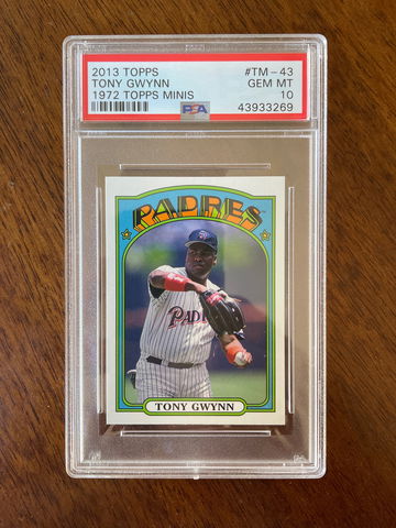 Tony Gwynn PSA 10 2013 Topps 1972 Topps Minis