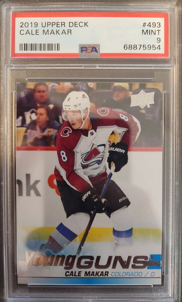 2019-20 Upper Deck Cale Makar Young Guns RC #493 PSA 9