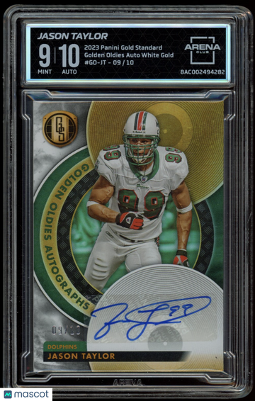 2023 Panini Gold Standard Jason Taylor #GO-JT White Gold /10 Arena Club 9