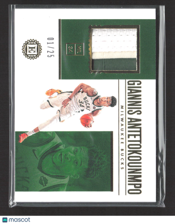 2019 Panini Encased Giannis Antetokounmpo #M-GA /25 Game-worn material patch