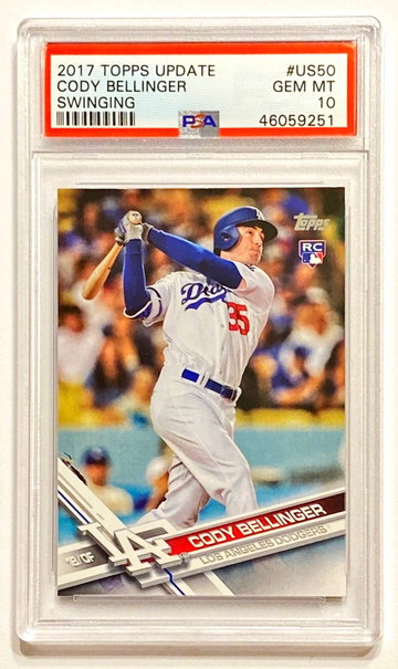 2017 Topps Update Cody Bellinger #US50 Swinging Rookie PSA 10