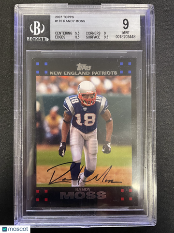 2007 Topps Randy Moss #170 BGS 9