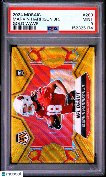 2024 Panini Mosaic Marvin Harrison JR. #283 Gold Wave PSA 9