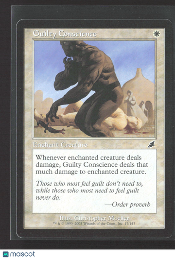 Magic: The Gathering 2003 Wizards of the Coast Scourge Guilty Conscience #17