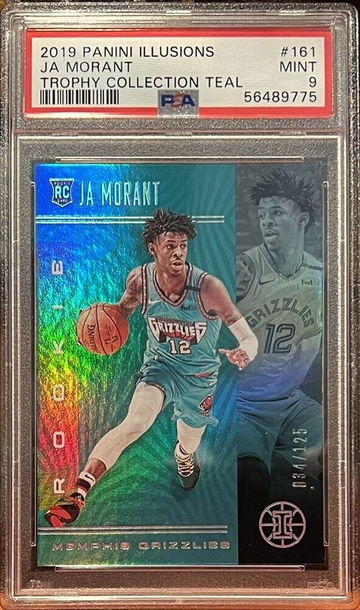 2019-20 Illusions Ja Morant Trophy Collection Teal /125 #161 PSA 9 RC SP POP 13