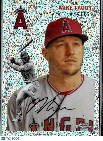 Mike Trout 2023 Topps Chrome Auto Speckle Refractor Los Angeles Angels