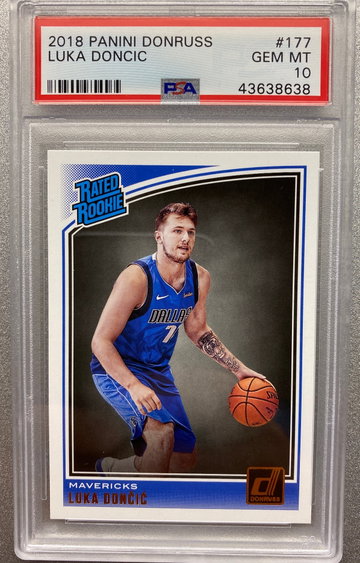 LUKA DONCIC 2018 DONRUSS RATED ROOKIE PSA 10 GEM MINT