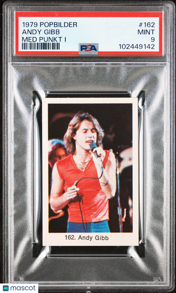 1979 Popbilder Popbilder Med Punkt I Andy Gibb #162 PSA 9