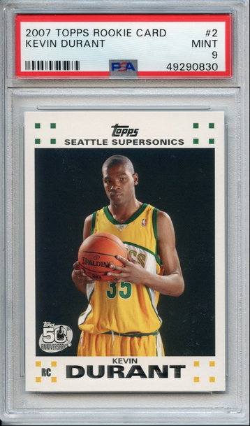 Kevin Durant Topps Rookie Card PSA 9