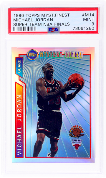 1996 Topps Super Team NBA Finals Michael Jordan Refractor #M14 PSA 9