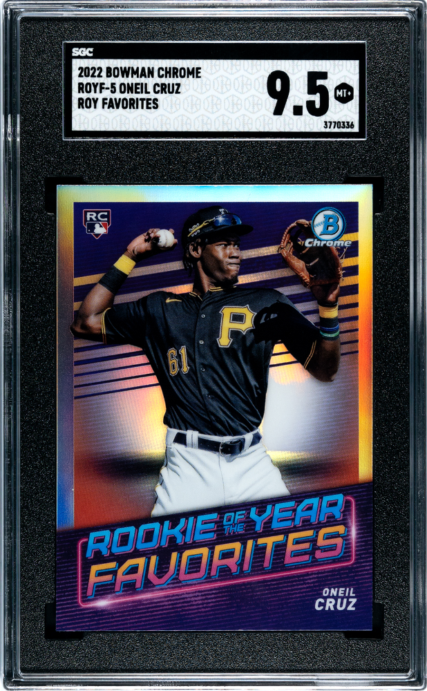 2022 Bowman Chrome Oneil Cruz #ROYF-5 Roy Favorites SGC 9.5
