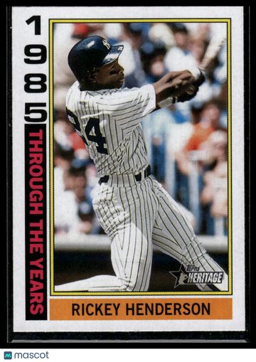 2025 Topps Heritage Rickey Henderson #TTY-8 Through the Years